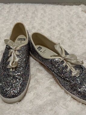 Keds Kate Spade Glitter Low-Top Sneakers - Silver Multi